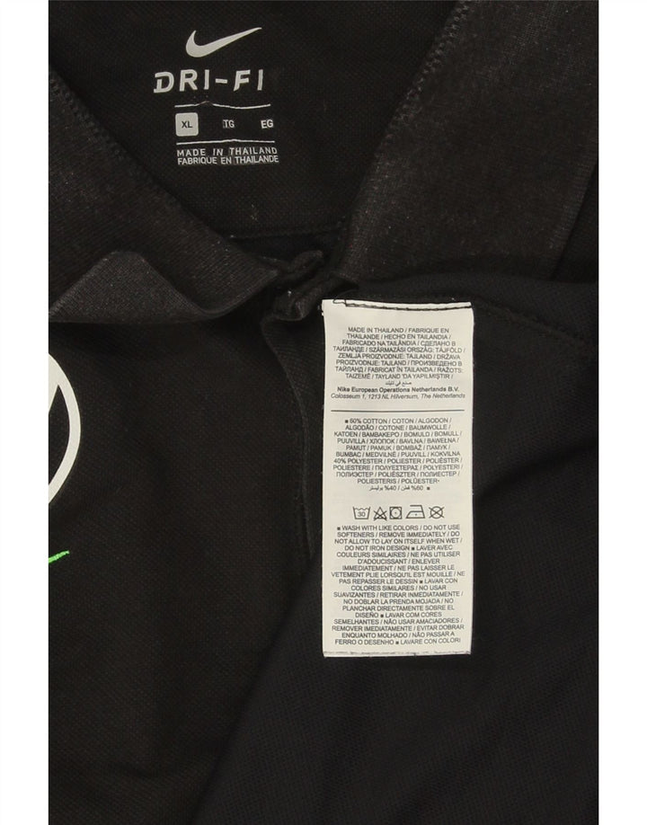 Nike Polo Graphique Homme XL Noir Coton