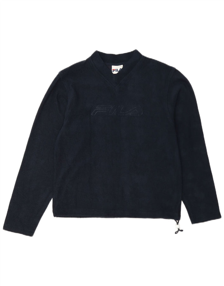 Fila Sweat-shirt graphique pour femme IT 42 Bleu marine moyen Coton