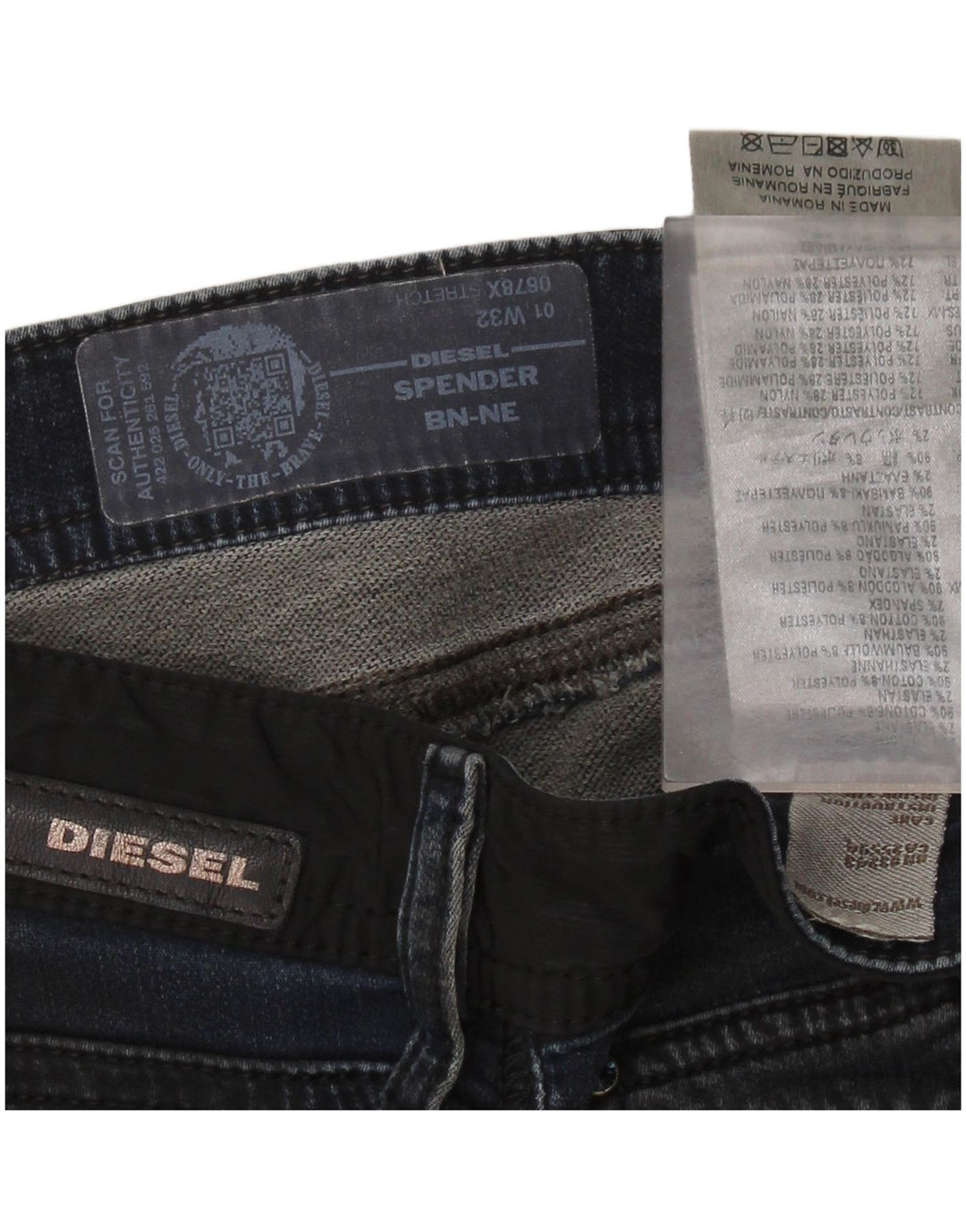 DIESEL Jean Spender Skinny W32 L30 Homme Bleu Coton