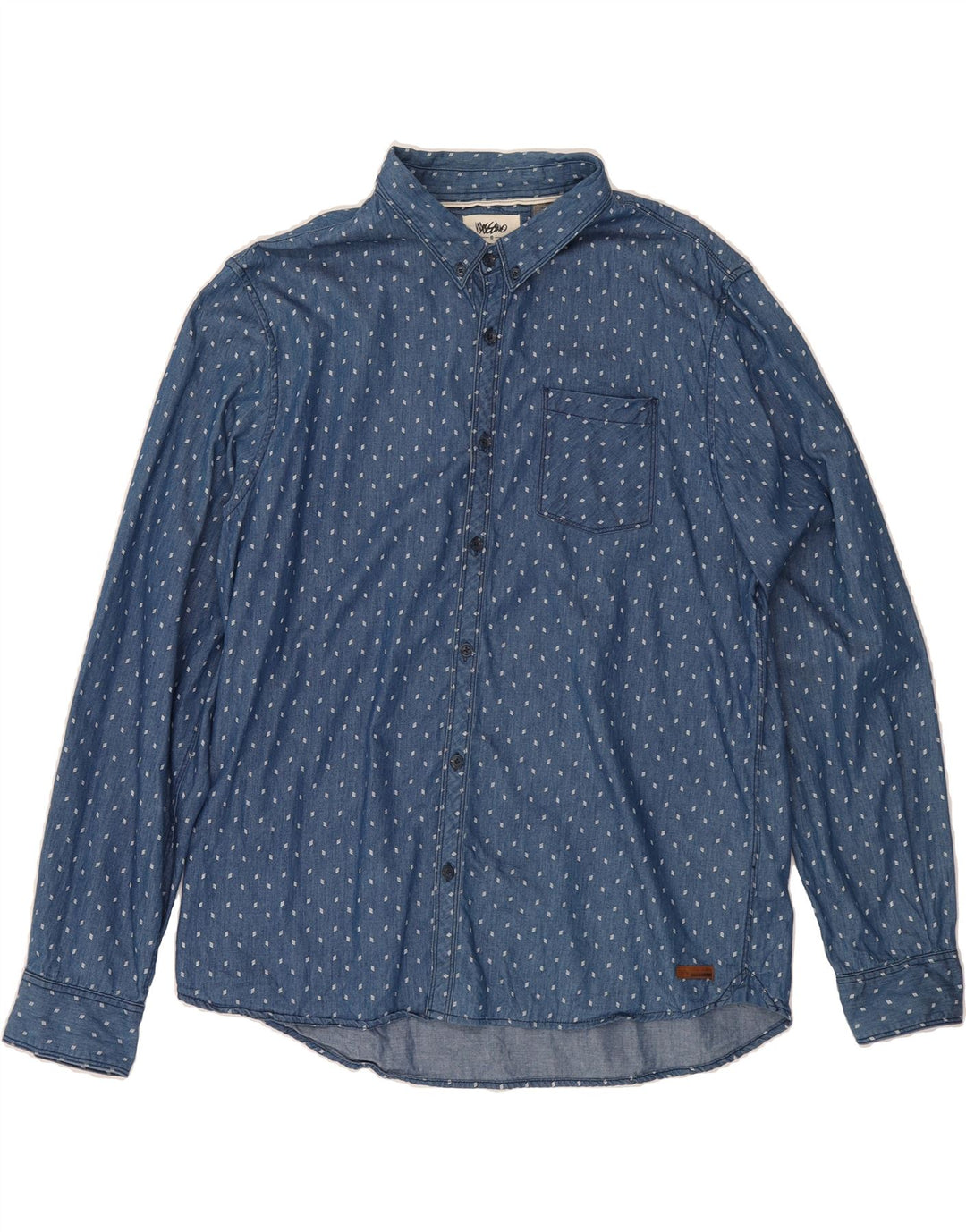 MOSSIMO Mens Abstract Pattern Shirt 2XL Blue Vintage Mossimo and Second-Hand Mossimo from Messina Hembry 