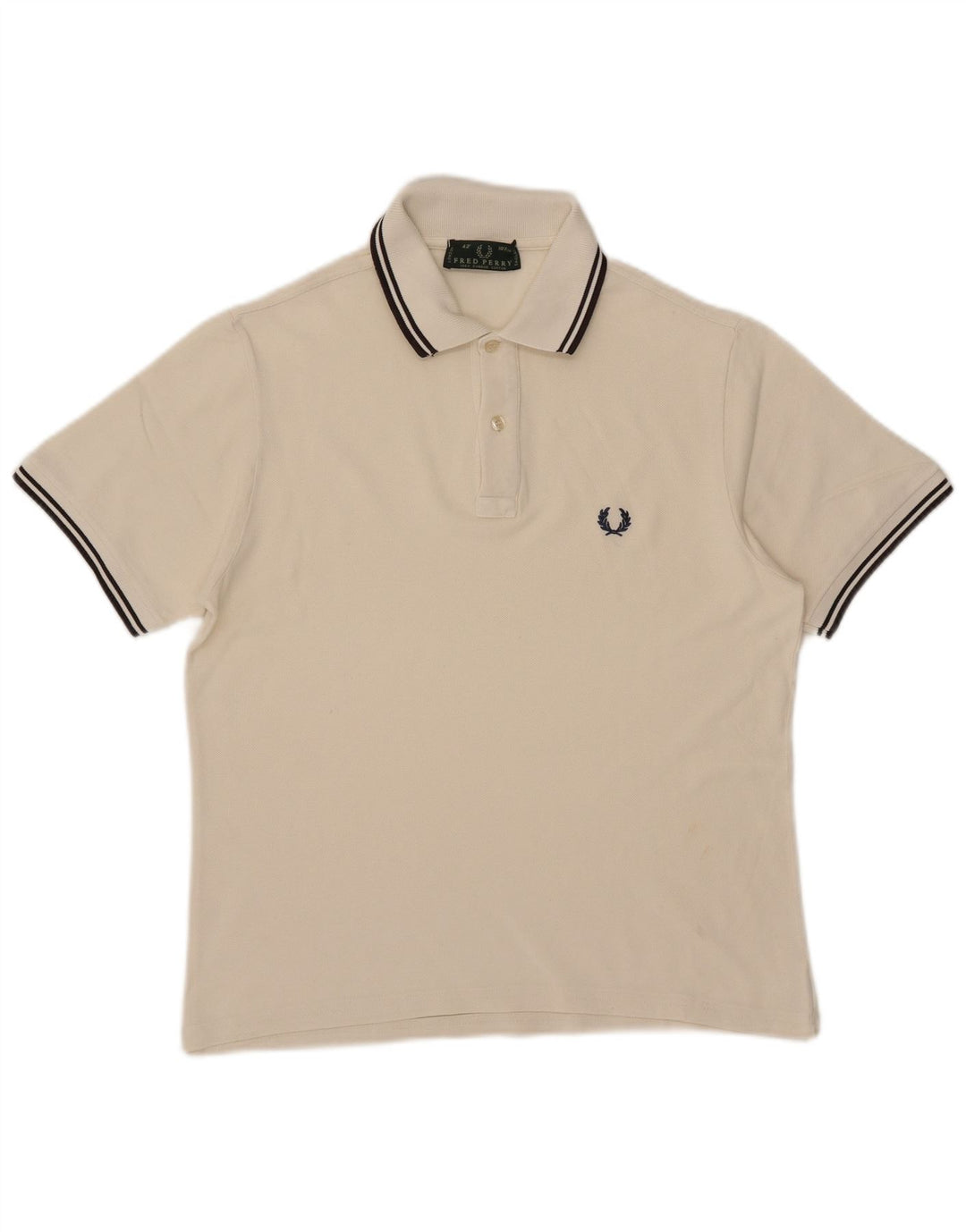 Fred Perry Polo Homme Blanc Moyen Coton