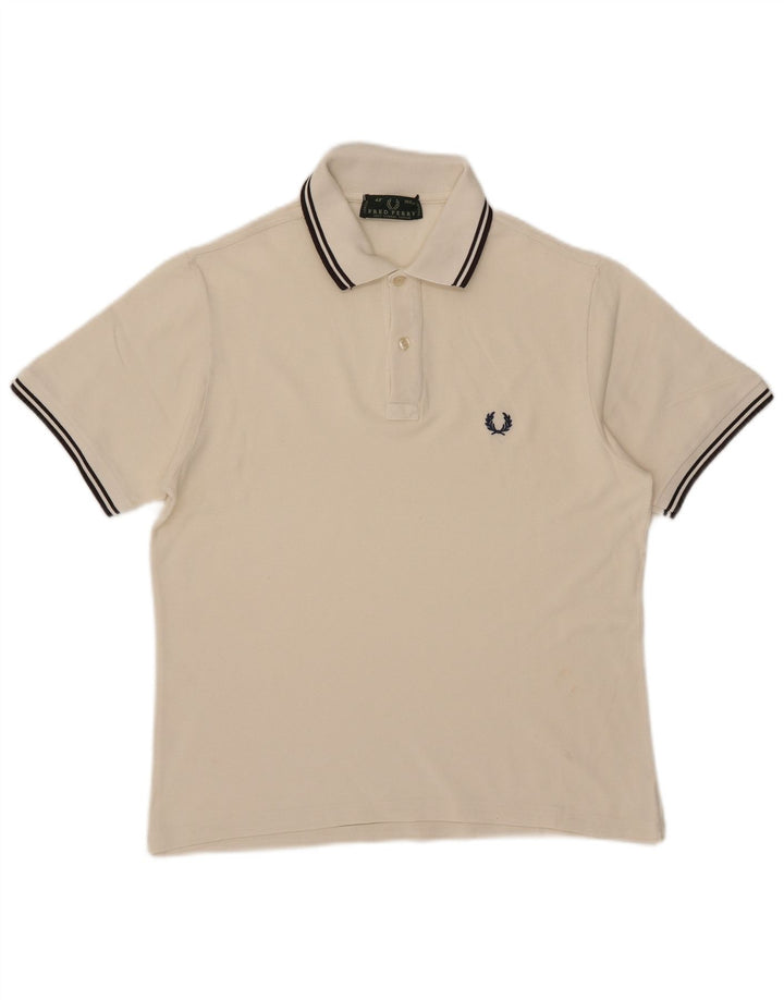 Fred Perry Polo Homme Blanc Moyen Coton