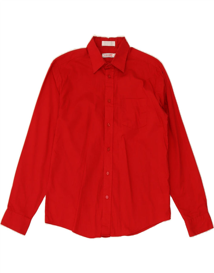 IZOD Boys Husky Shirt 15-16 Years Red Cotton Vintage Izod and Second-Hand Izod from Messina Hembry 