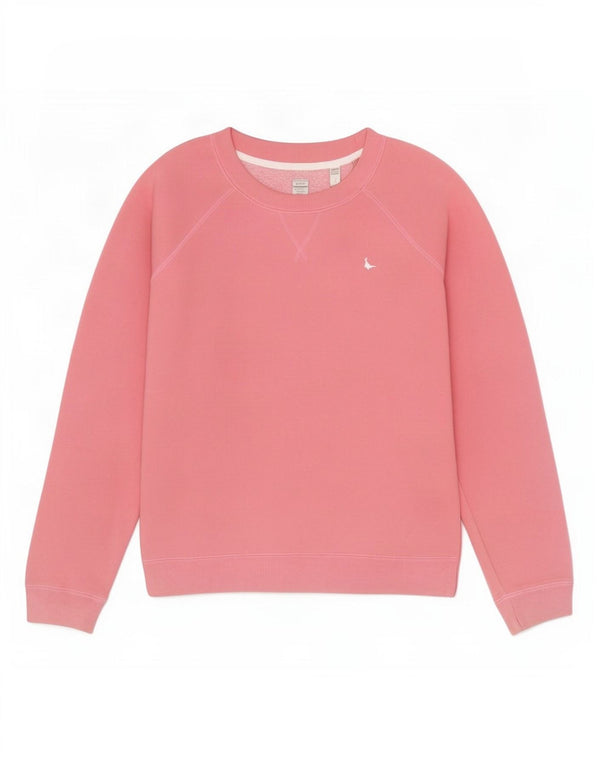 Jack Wills Sweat-shirt surdimensionné pour femme UK 8 Petit coton rose