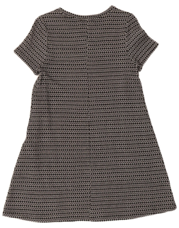 Zara Robe T-Shirt Femme UK 12 Moyen Noir Géométrique