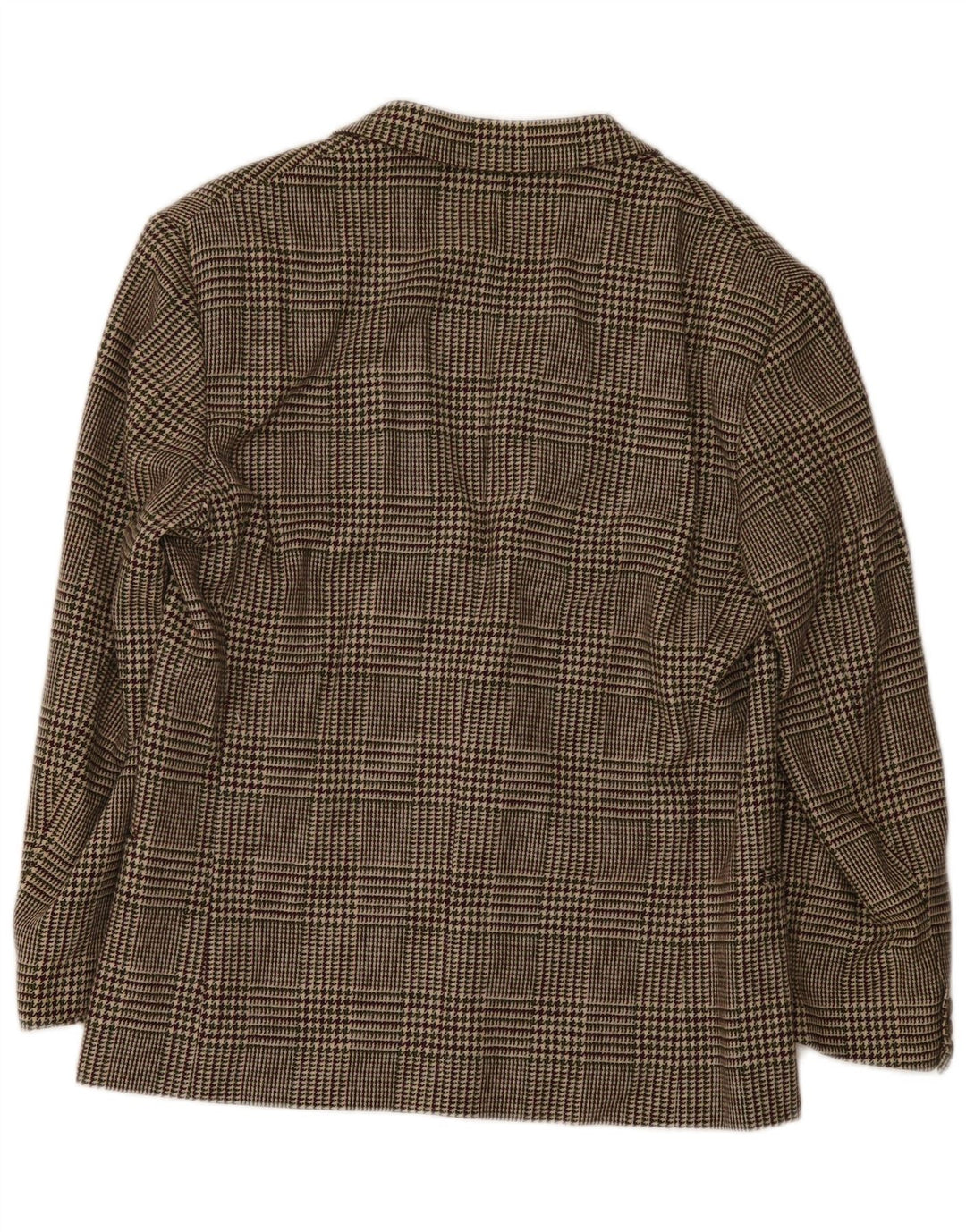 Veste Blazer Homme Vintage IT 52 XL Bourgogne Pied De Poule Laine
