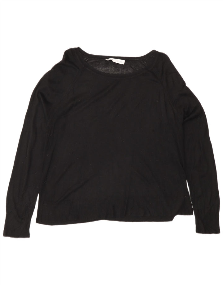Zara Pull col bateau pour femme UK 14 Noir moyen