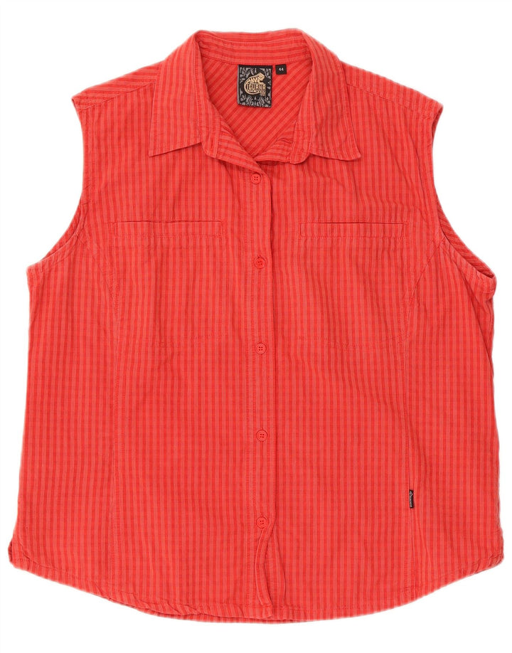 Iguana Chemise sans manches Femme IT 44 Coton à carreaux rouge moyen