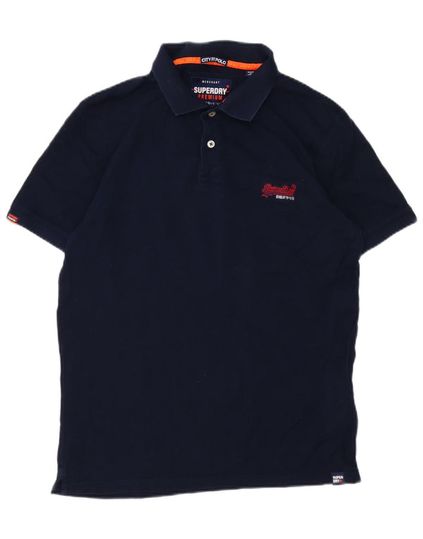 Superdry Polo Homme XL Bleu Marine Coton
