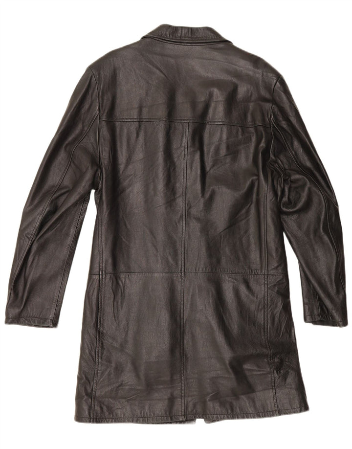 manteau en cuir homme vintage UK 38 Cuir noir moyen