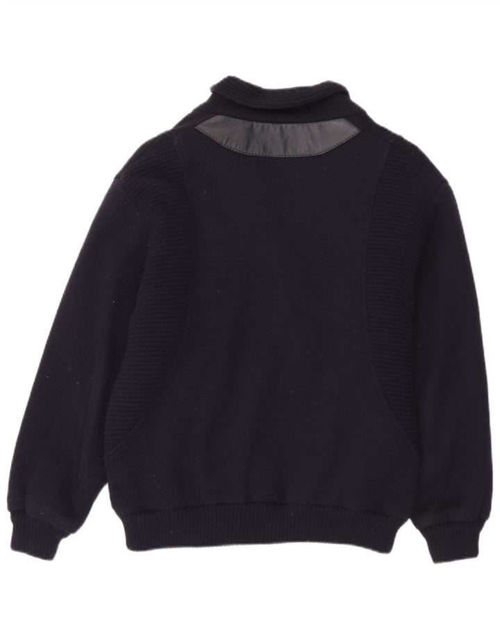 Jockey Mens Knit Bomber Jacket EU 48 Small Bleu Marine Polyacrylique