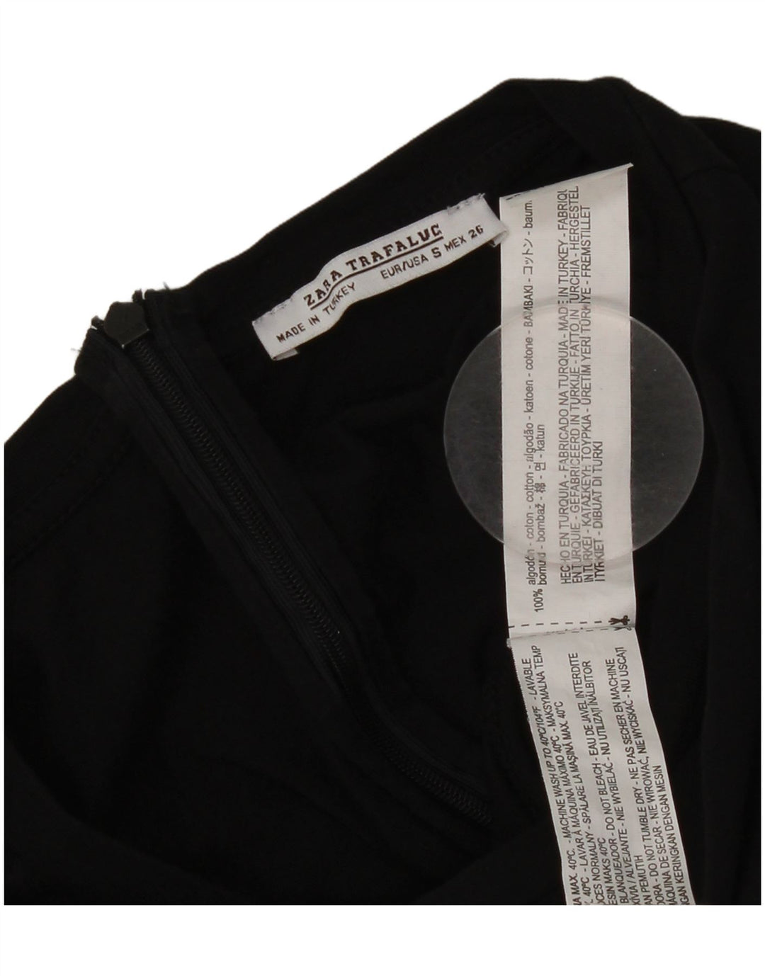 Zara Combinaison Femme UK 10 Petit Coton Noir