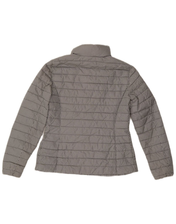 Massimo Dutti Veste matelassée pour femme UK 44 Gris moyen en polyester vichy
