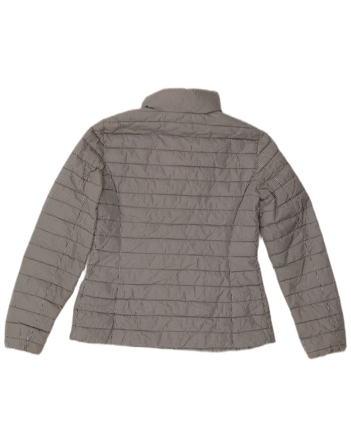 Massimo Dutti Veste matelassée pour femme UK 44 Gris moyen en polyester vichy
