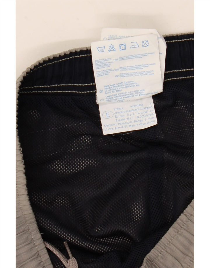 Champion Pantalon de Survêtement Homme Large Gris Colorblock Polyester