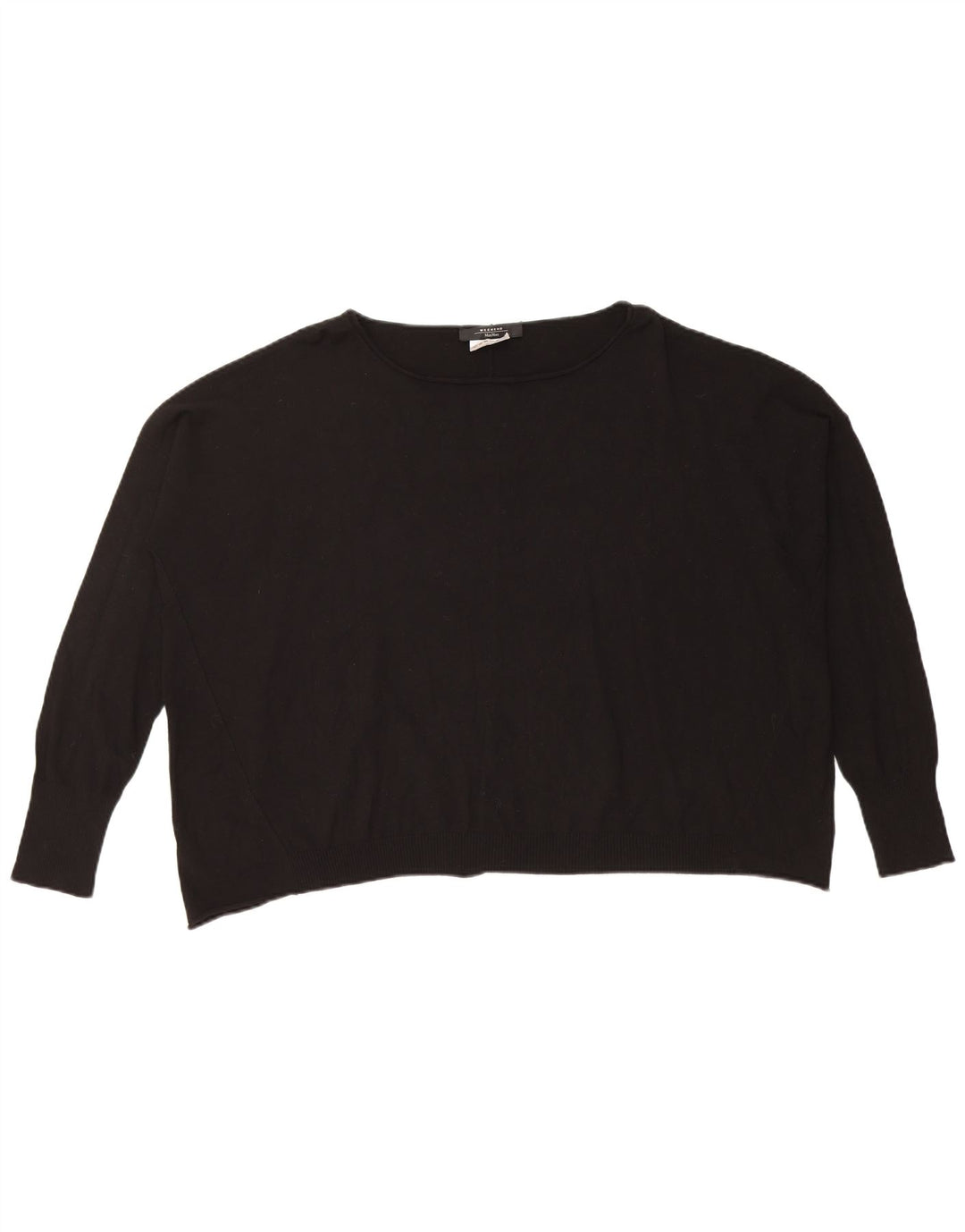 MAX MARA Pull week-end à col bateau pour femme UK 16 Large Noir