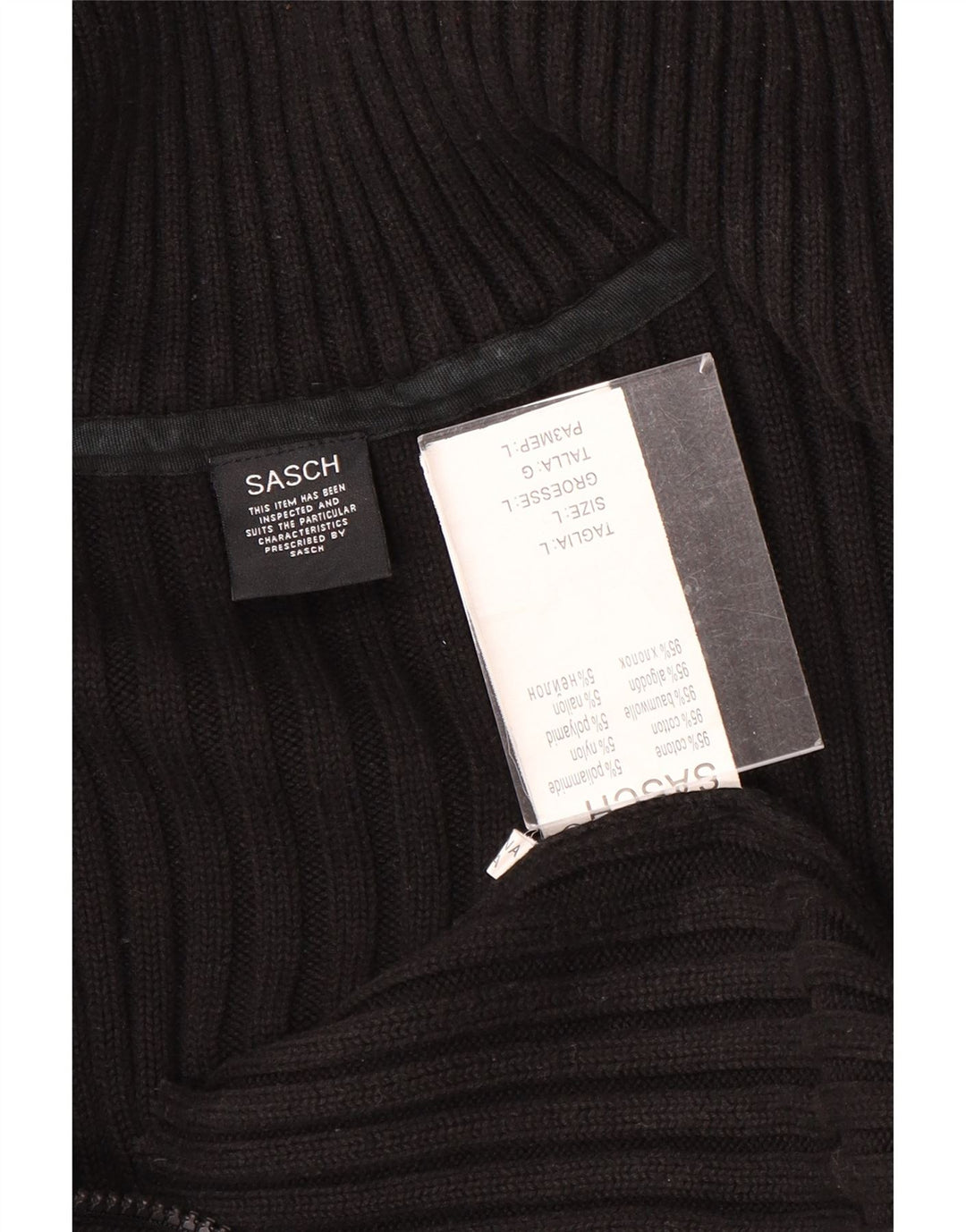 Sasch Cardigan Femme Pull UK 16 Grand Noir Coton