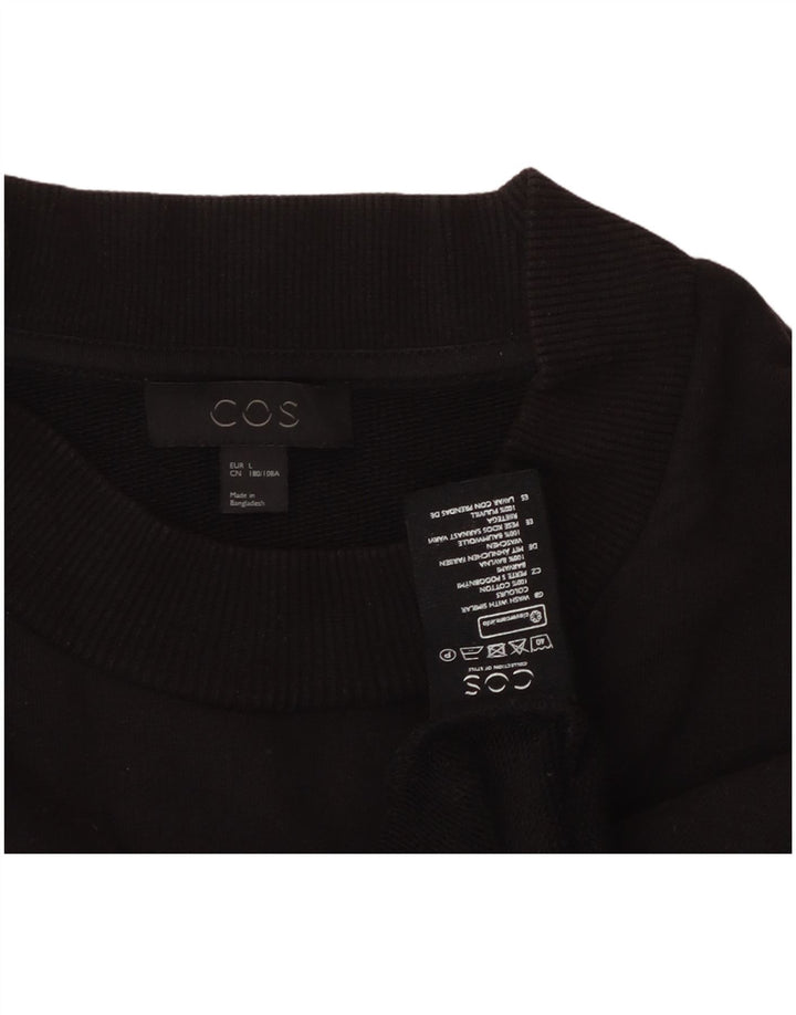 COS Sweat-shirt pour homme en coton noir Taille L