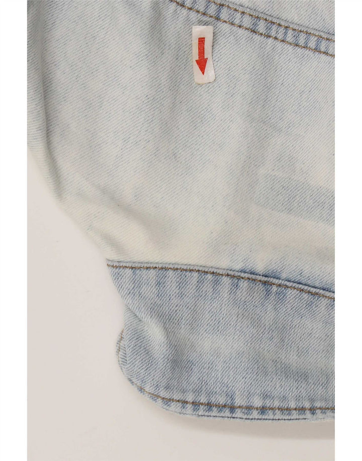 Topshop Veste en jean pour femme UK 10 Petit coton bleu
