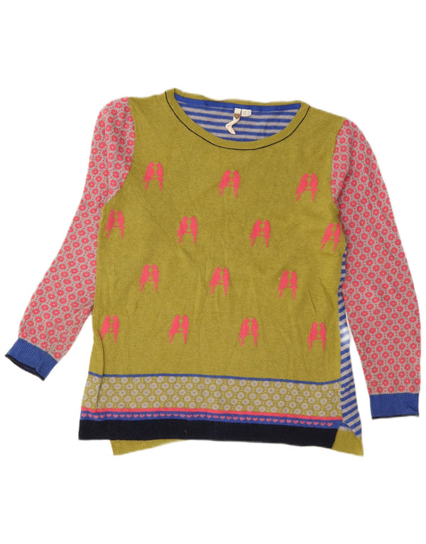 White Stuff Pull graphique à col bateau pour femme UK 10 Small Multicolore