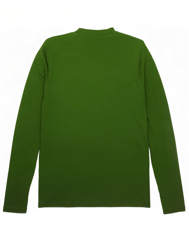 Marks & Spencer Haut à manches longues pour femme UK 14 Large Vert Moucheté Modal