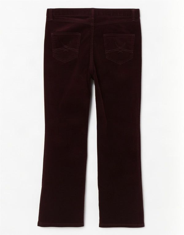 Marks & Spencer Pantalon en velours côtelé pour femme UK 14 Medium W34 L27 Bordeaux