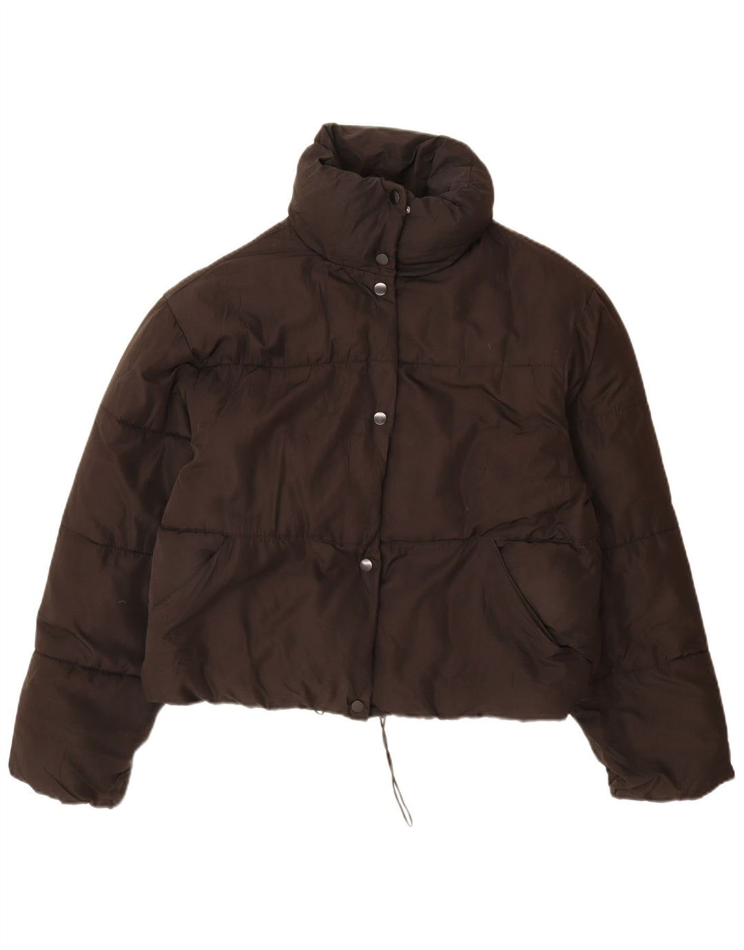 Zara Veste matelassée surdimensionnée pour femme UK 10 Small Noir Polyester