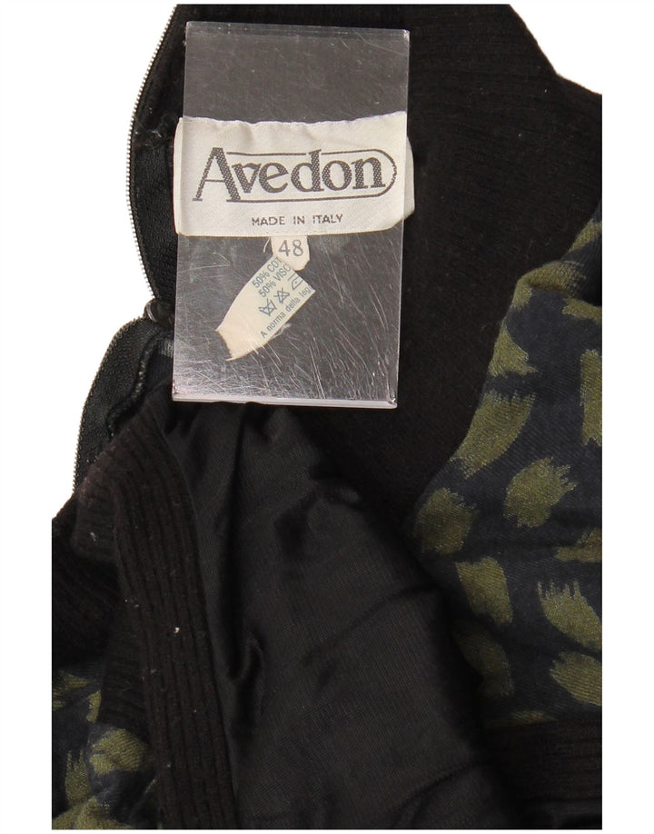 AVEDON Robe pull à manches longues à motif abstrait pour femme IT 48 XL Bleu marine