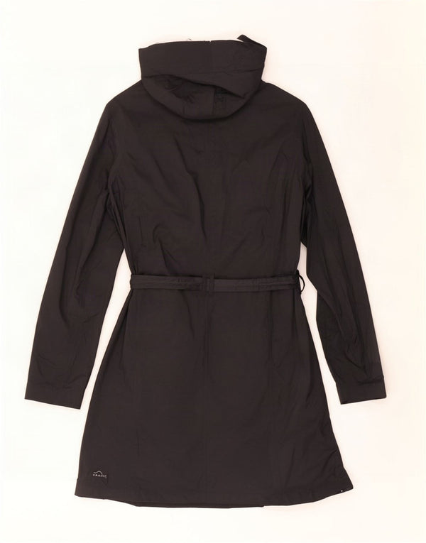Eddie Bauer Manteau imperméable à capuche pour femme UK 16 Large Noir Nylon