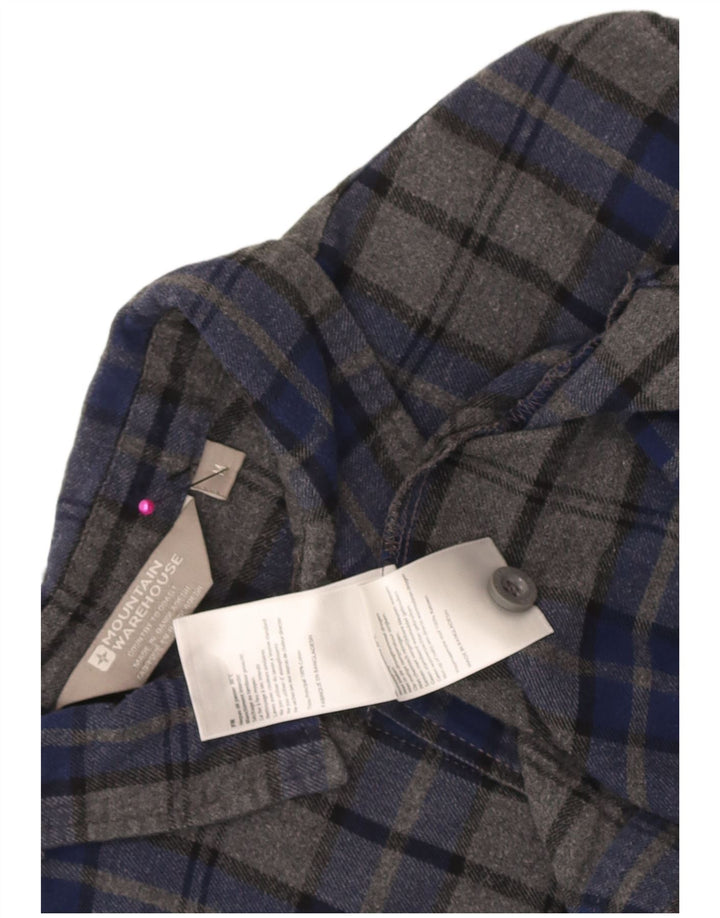 Mountain Warehouse Chemise en flanelle pour homme en coton à carreaux gris moyen