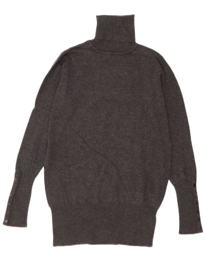 Zara Pull col roulé pour femme UK 12 Rayonne gris moyen