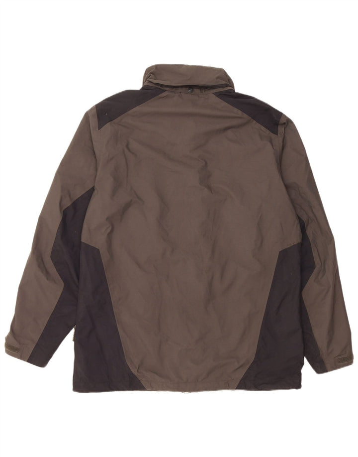 Jack Wolfskin Veste de Pluie Homme UK 36/38 Gris Moyen Colourblock Polyamide