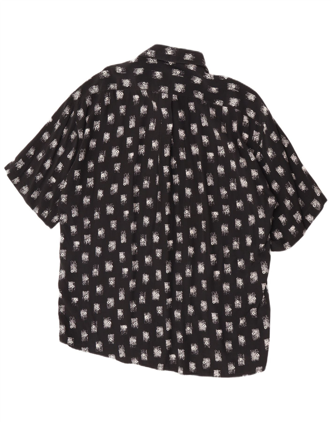 Tipo' S Chemise à manches courtes pour homme à motif abstrait en grande viscose noire