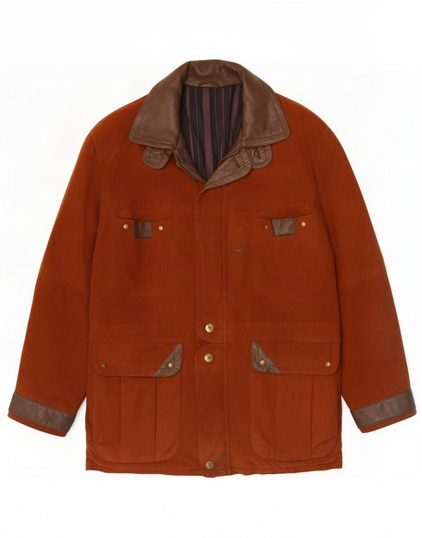 Maddox Veste utilitaire en daim pour homme IT 52 XL Marron Colourblock