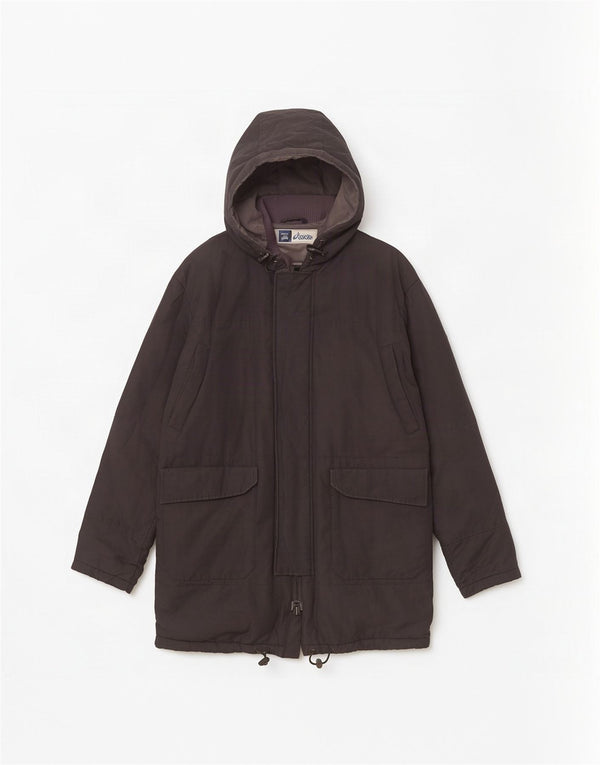 Asics Parka à capuche pour homme UK 40 Large Noir