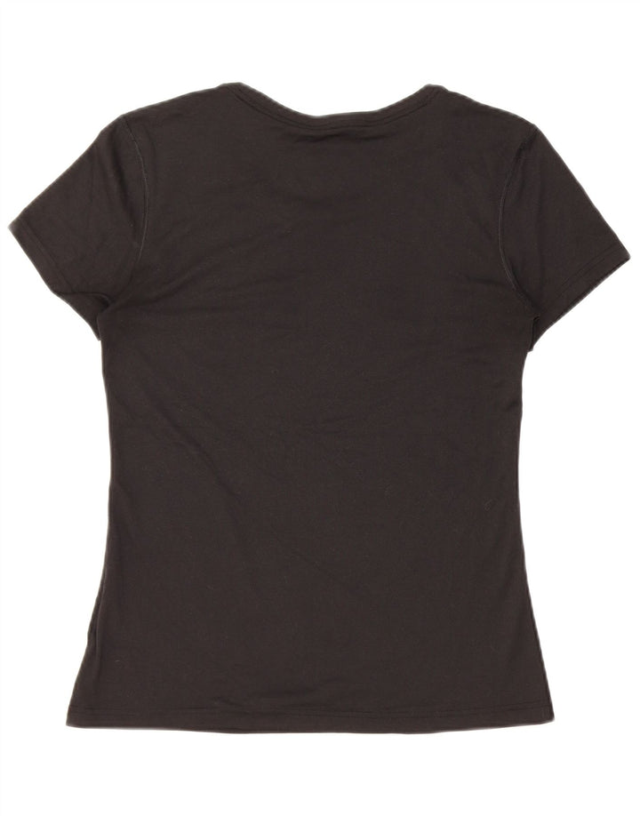 NIKE T-shirt Dri Fit pour femme UK 10 Petit Noir Polyester