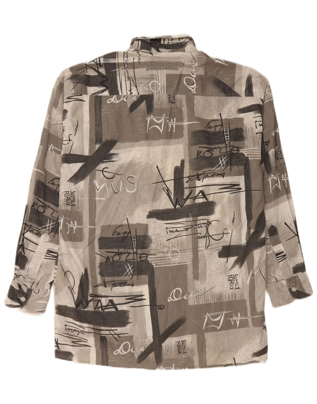 Chemise graphique homme vintage grand patchwork gris