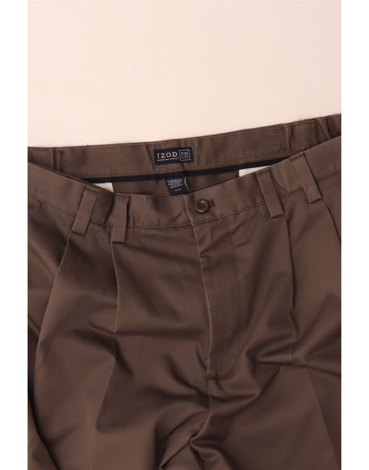 IZOD Pantalon Chino Homme W46 L32 Beige Coton