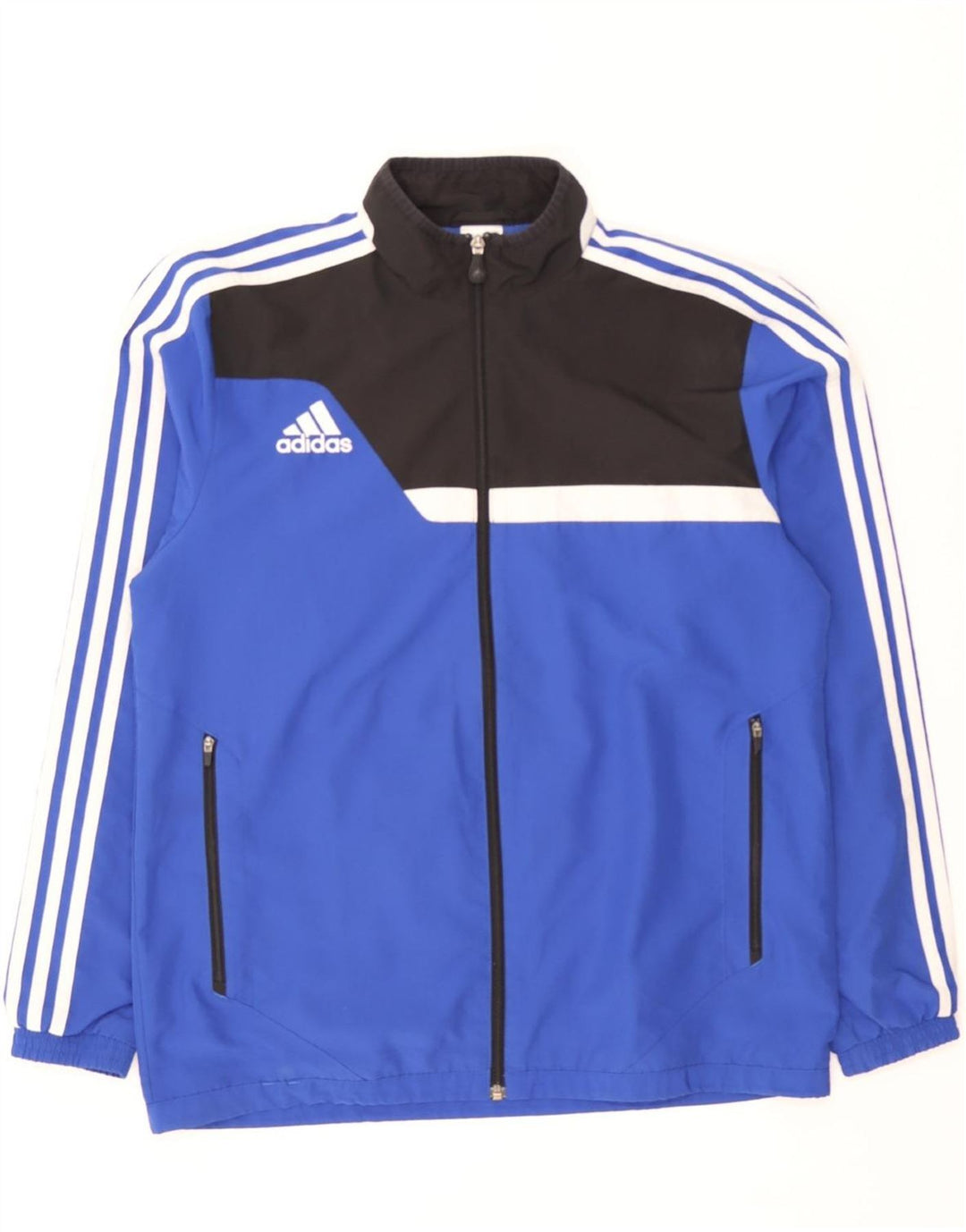 ADIDAS Mens Tracksuit Top Jacket Medium Blue Colourblock Polyester Vintage Adidas and Second-Hand Adidas from Messina Hembry 