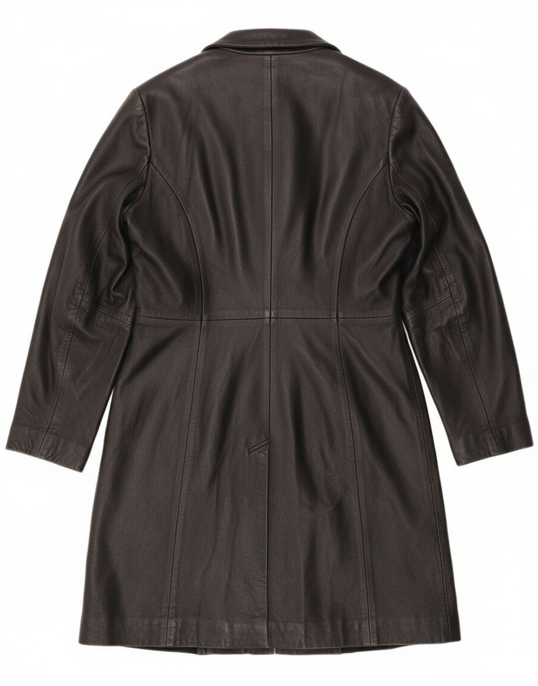 Manteau en cuir femme vintage UK 12 Cuir noir moyen