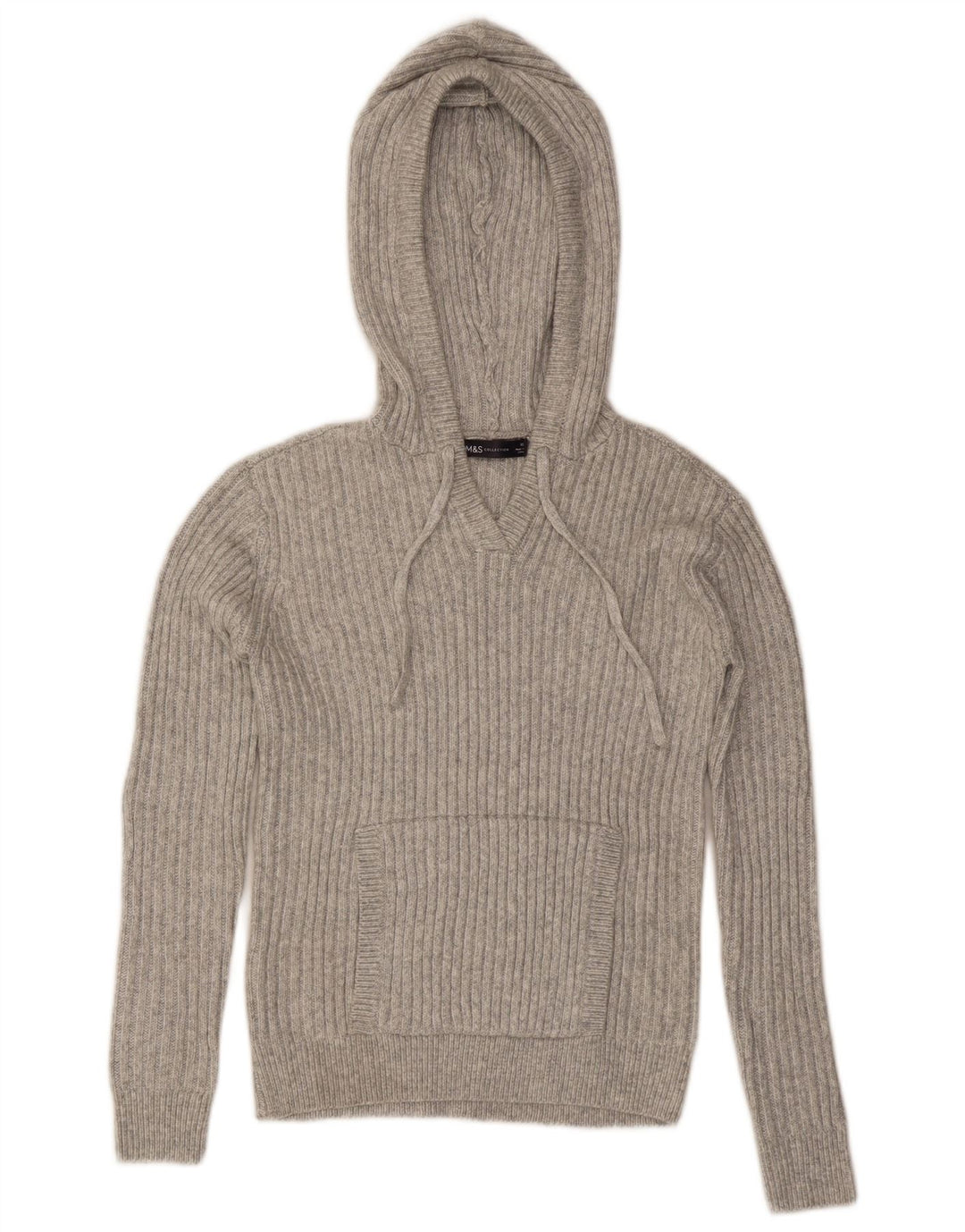 Marks & Spencer Pull à capuche pour femme UK 6 XS Gris Polyester