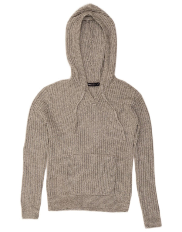 Marks & Spencer Pull à capuche pour femme UK 6 XS Gris Polyester