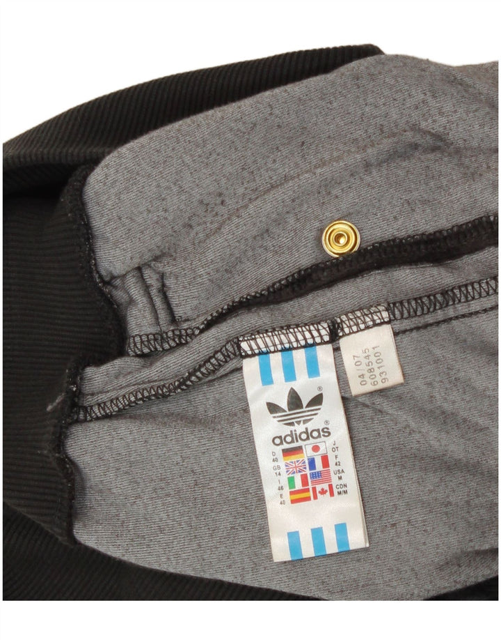 Adidas Pantalon de survêtement en velours pour femme UK 14 Large Gris Coton