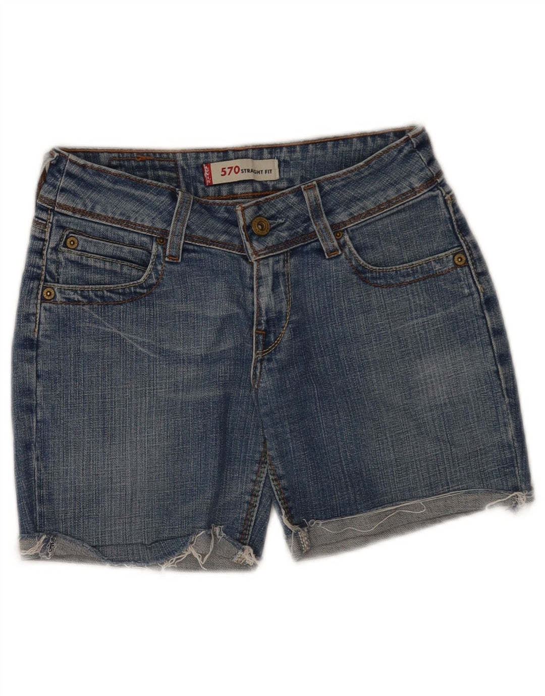 Levi's Short en Jean 570 Femme W26 Petit Bleu Coton