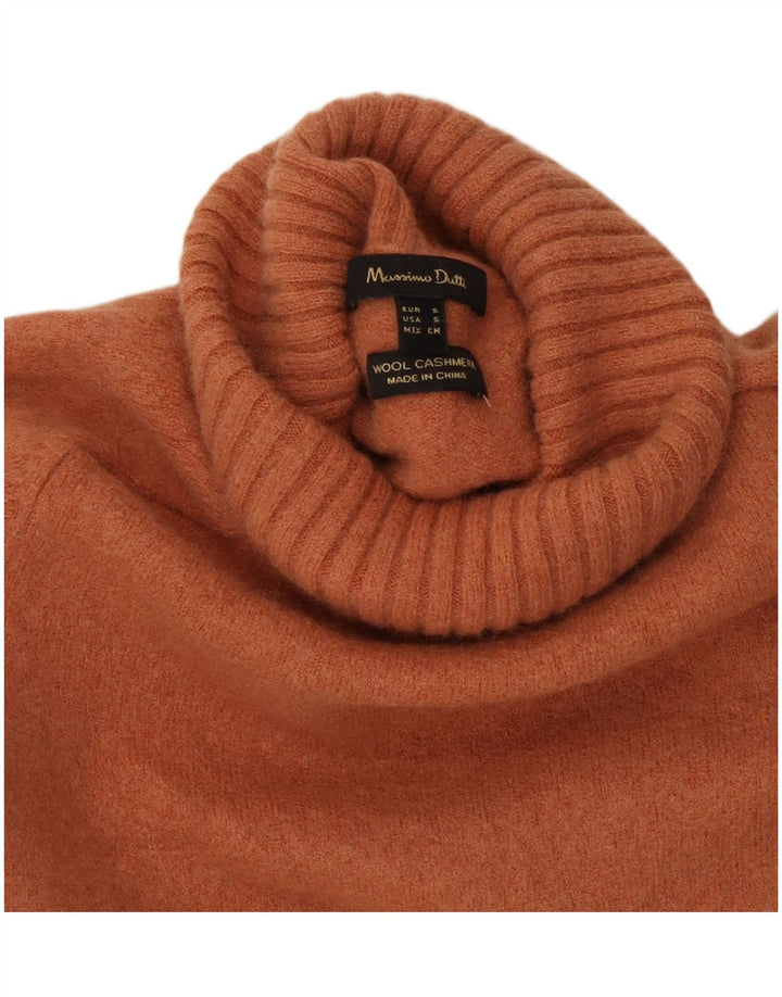 Massimo Dutti Pull à col roulé pour fille 7-8 ans Petite laine marron