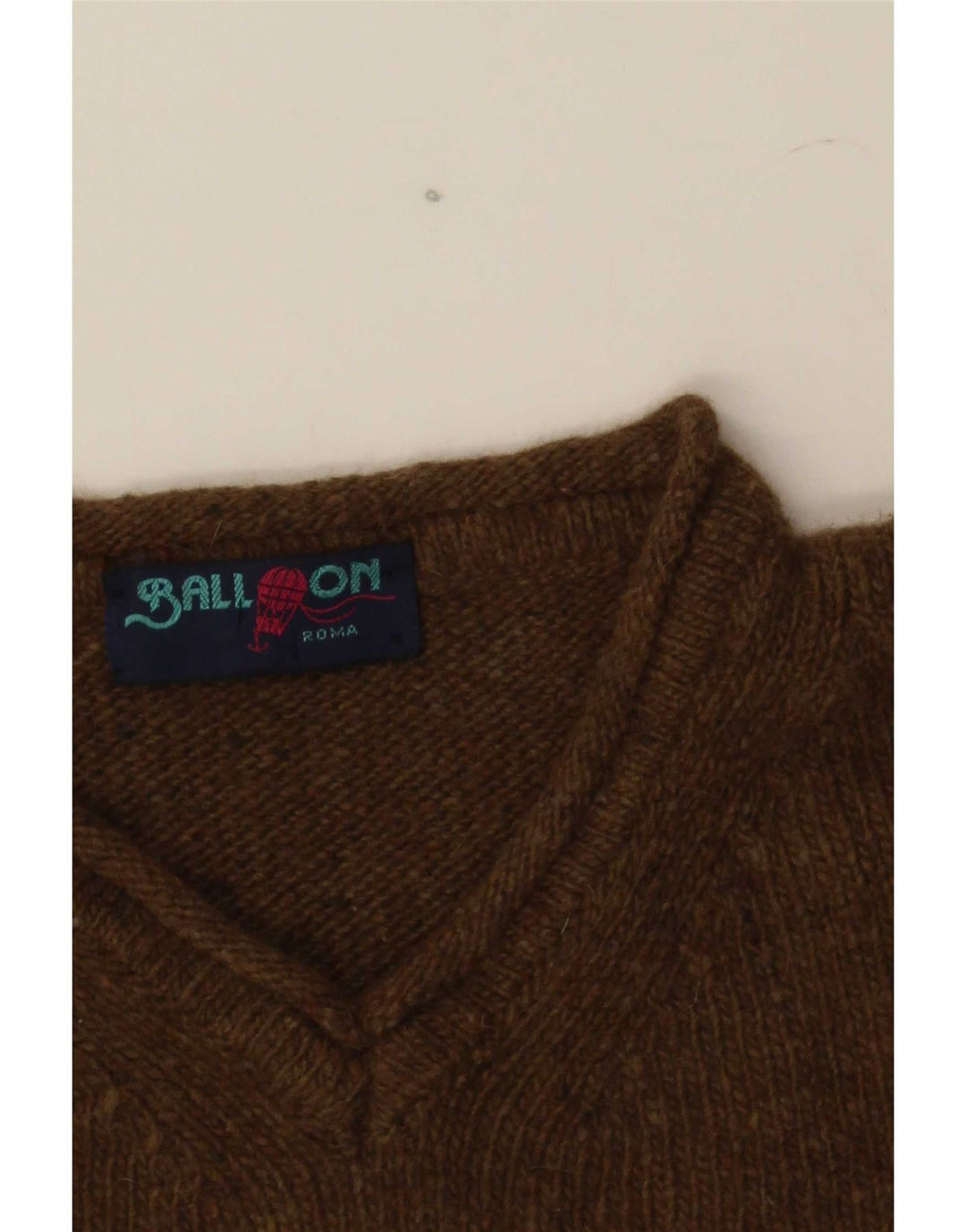 Balloon Pull Col V Homme Marron Moyen