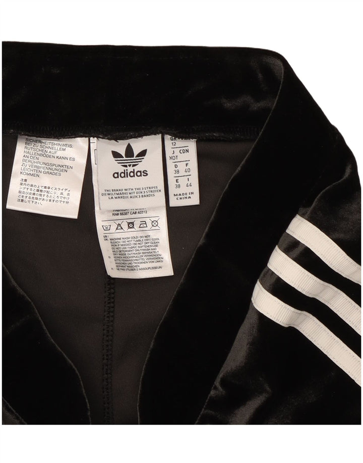 Adidas Leggings en velours pour femme UK 12 Polyester noir moyen