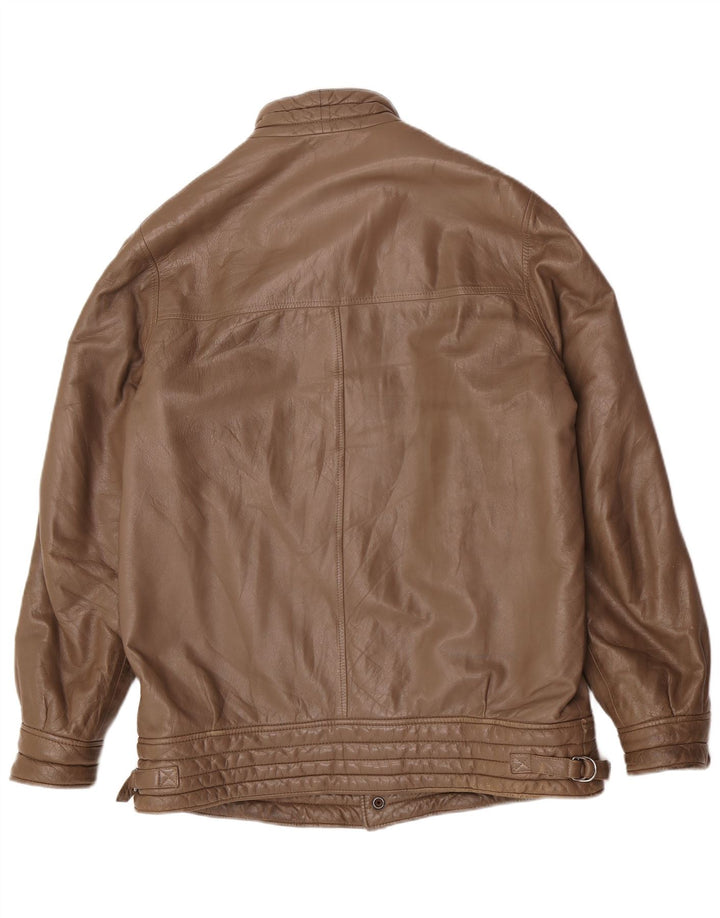 Camox Veste en cuir bomber pour homme UK 38 Marron moyen