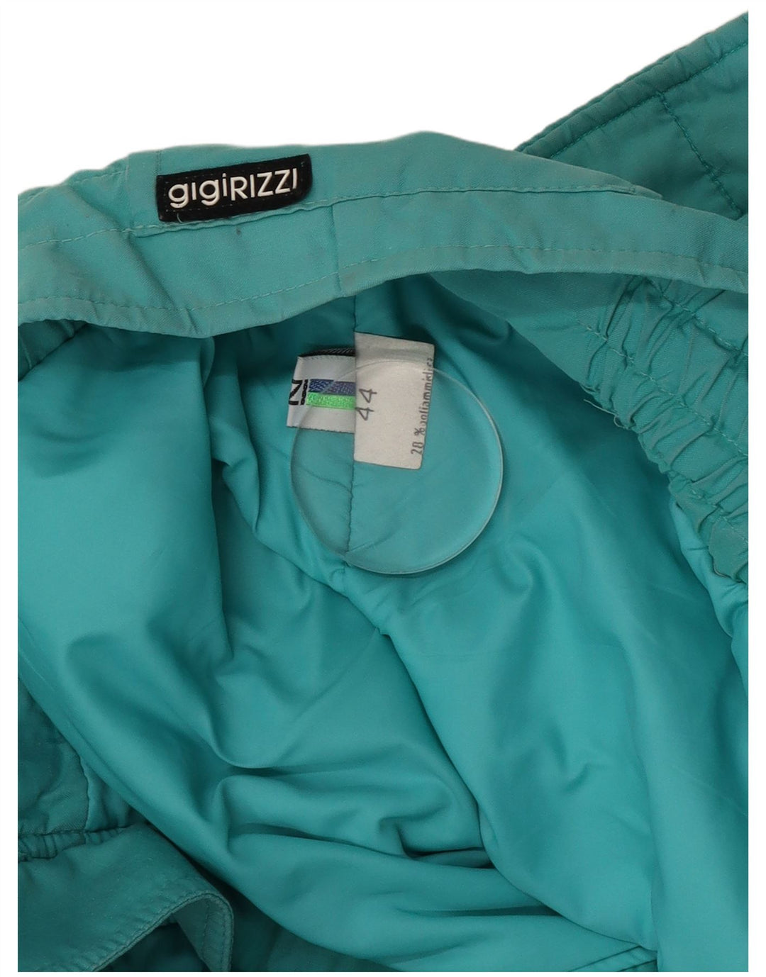 Gigi Rizzi Veste Bomber Femme IT 44 Coton Turquoise Moyen