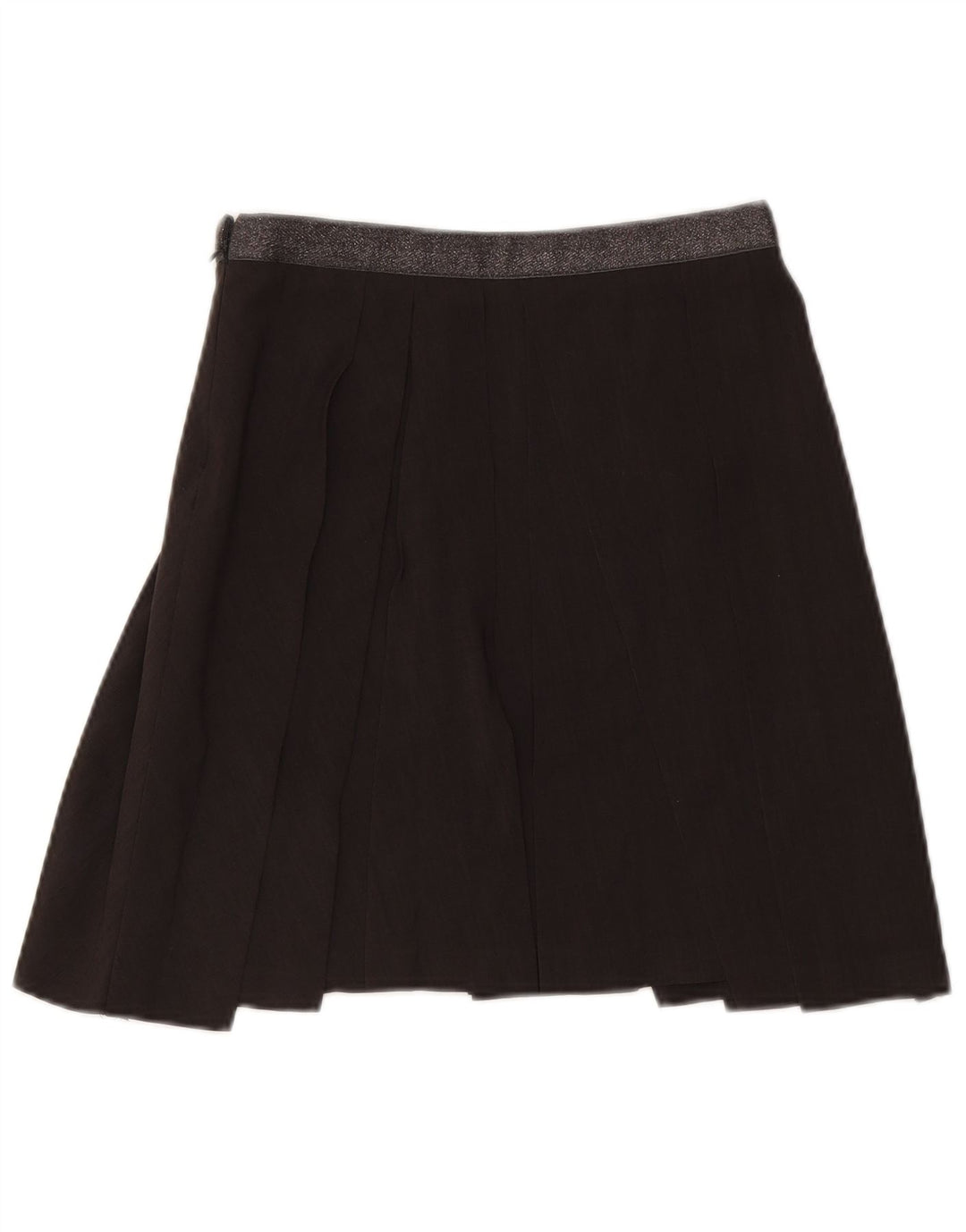 BRUNELLO CUCINELLI Womens Pleated Skirt IT 42 Medium W28 Black Virgin Wool